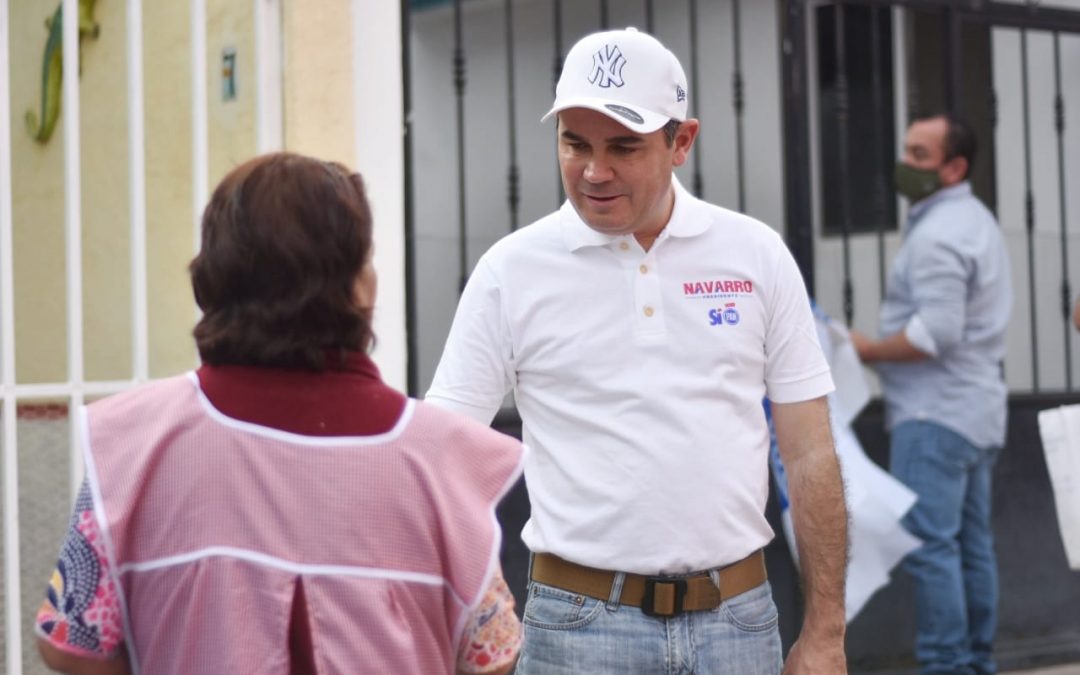 Proyecta candidato panista centro de inteligencia policial; visita fraccionamiento Arboledas